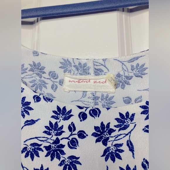 mustard seed Women’s Blue Floral Off Shoulder Dress - Picture 4 of 4